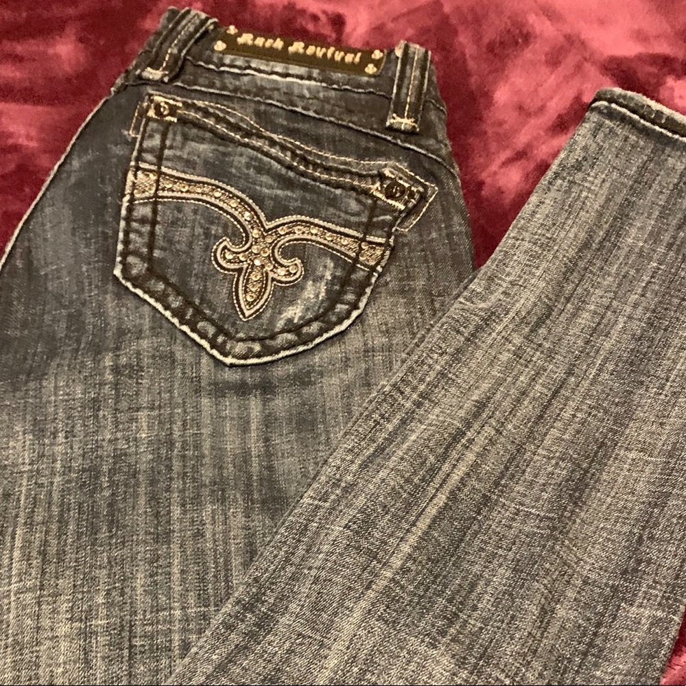 Rock Revival skinny jeans almost like new size 27